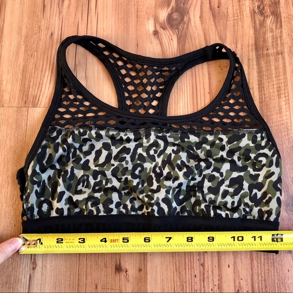 Victoria Secret PINK Green Camo Sports Bra Small - Picture 4 of 13